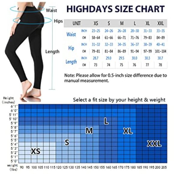 HIGHDAYS Womens High Waist Leggings with Pockets - Picture 2 of 6